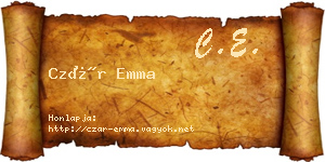 Czár Emma névjegykártya